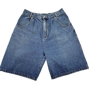 Vintage 80s Bon Magique Medium Wash High Waist Denim Mom Shorts Size 11/12 27x8"